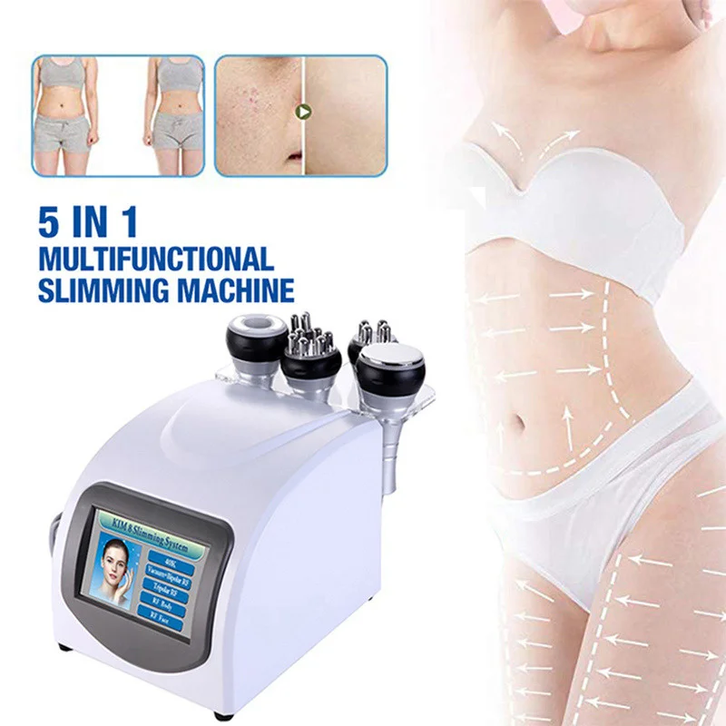 

Cavitation Radio Frequency Bipolar Ultrasonic 5In1 Cellulite Removal Slimming Machine Vacuum Fat Loss Beauty Equipments