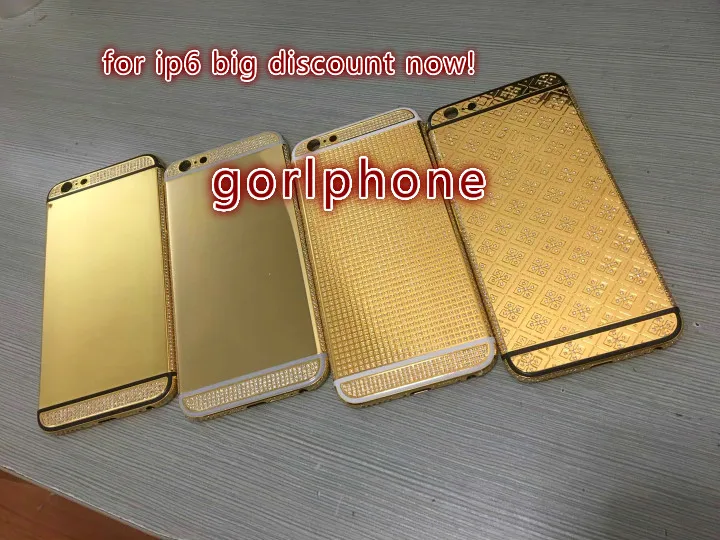 Высокое качество идеальное качество люкс для iphone 6 6s плюс 24 К золотой корпус шасси Зеркало Золото goldco Дубай дизайн задняя дверь