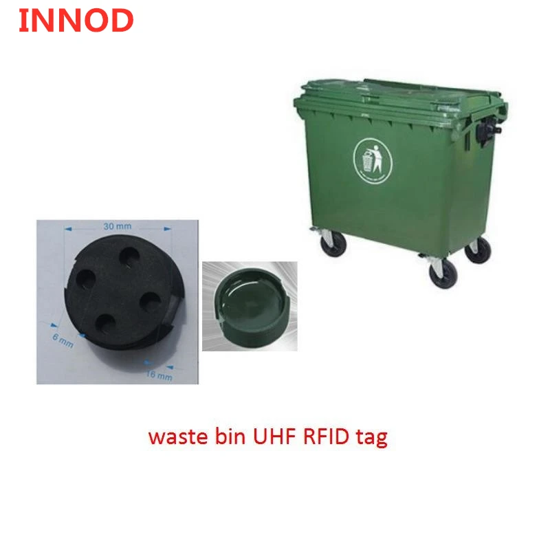 Производительность пассивная 900 МГц ABS RFID бирка для мусорного ведра винтовой тег uhf/отходов бункеров идентификация RFID системы многоразовые ярлык RFID uhf