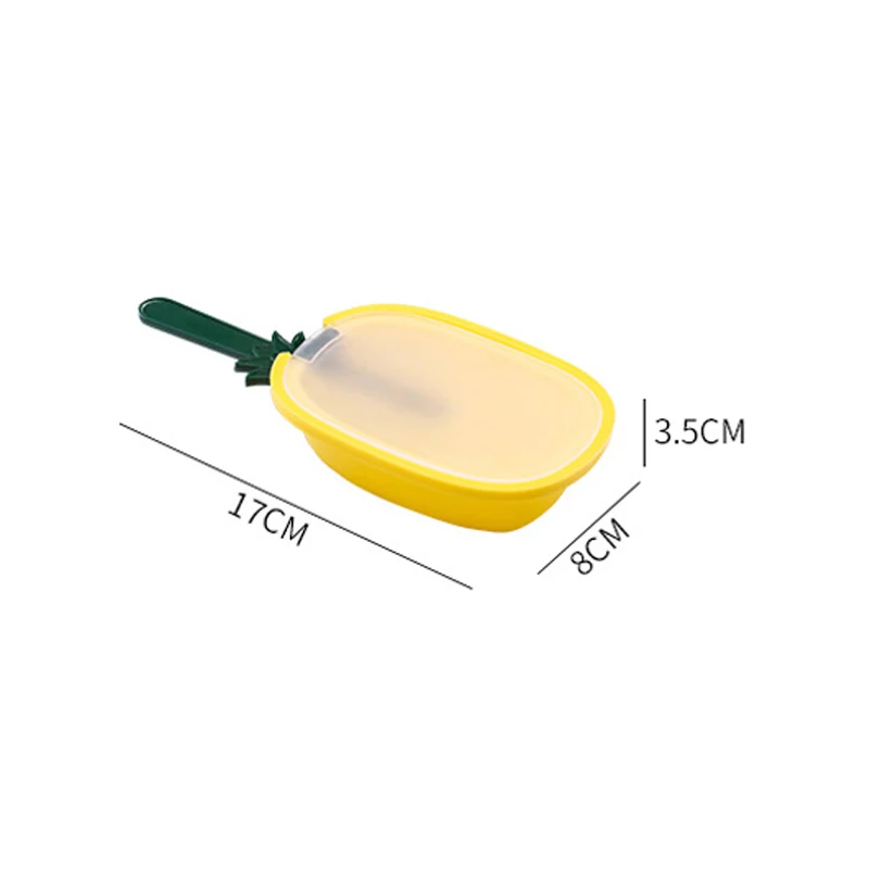 Домашние Diy Формочки Для Мороженного «фруктовый лед» фруктовое мороженое эскимо форма Лето креативный виноградный ананас с крышкой силиконовый кубик льда Набор - Цвет: Yellow