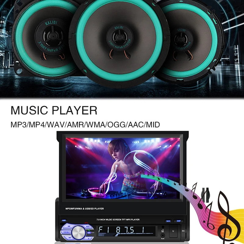 Best 7 Inch 2 Din Android 8.1 Car MP5 Multimedia Player GPS Navigation Bluetooth Radio 2