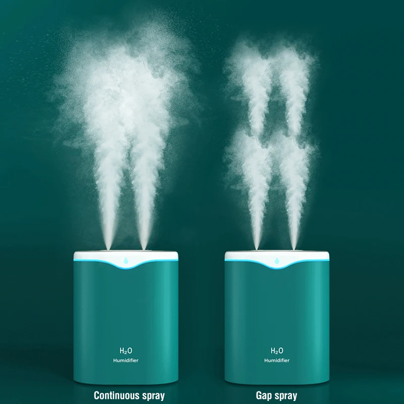 2000 ML USB Luftbefeuchter Doppelsprühanschluss Ätherisches Öl Aromatherapie Diffusor Cool Mist Maker Fogger für das Home Office_voghion.com