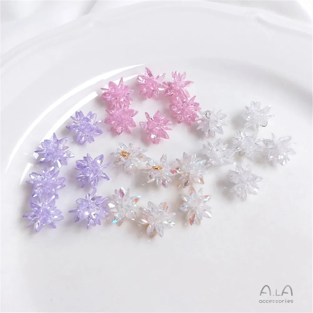 직조 말 눈알, 지르콘 아이스 볼, 크리스탈 볼, 스노우 다이아몬드 귀걸이 스터드, DIY 액세서리