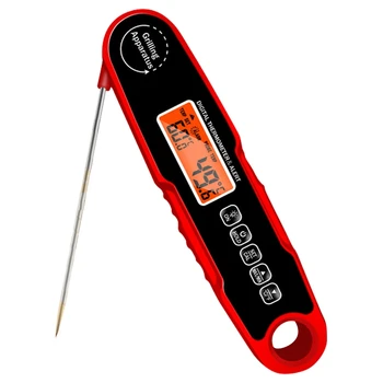 

Waterproof Digital Instant Read Meat Thermometer Folding Probe Calibration Function for Cooking Food Candy, BBQ Grill, Calibrati