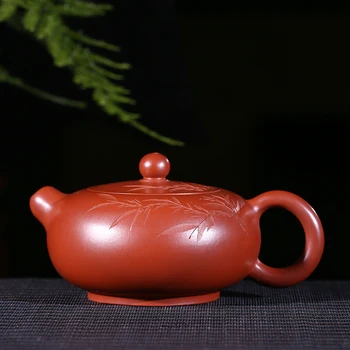

Yixing purple sand ore dahongpao bamboo YuXiang pot capacity of 260 ml