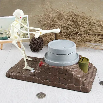 

[Funny] Money makes the devil Mare go piggy bank toy grinding skeleton Electric light + music coin piggy bank toy figure model