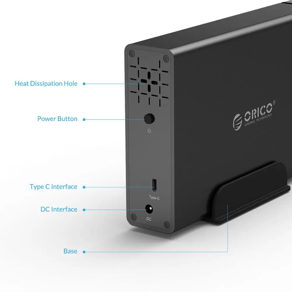 ORICO 3 5 ''USB3.0 USB C док станция для хранения HDD алюминиевый корпус жесткого диска