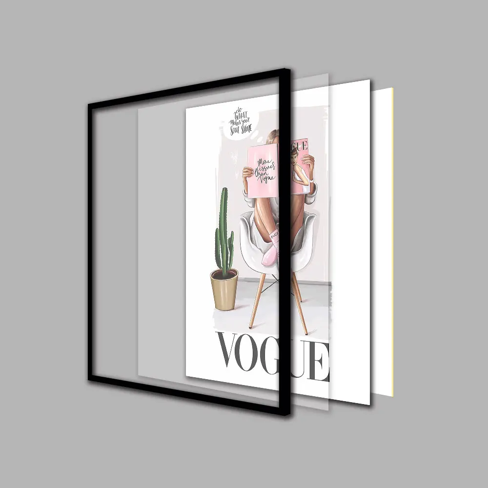 

Metal Frame Organic Glass Waterproof Canvas Material Four Colors Decor for Home Decorative Painting for Living Room