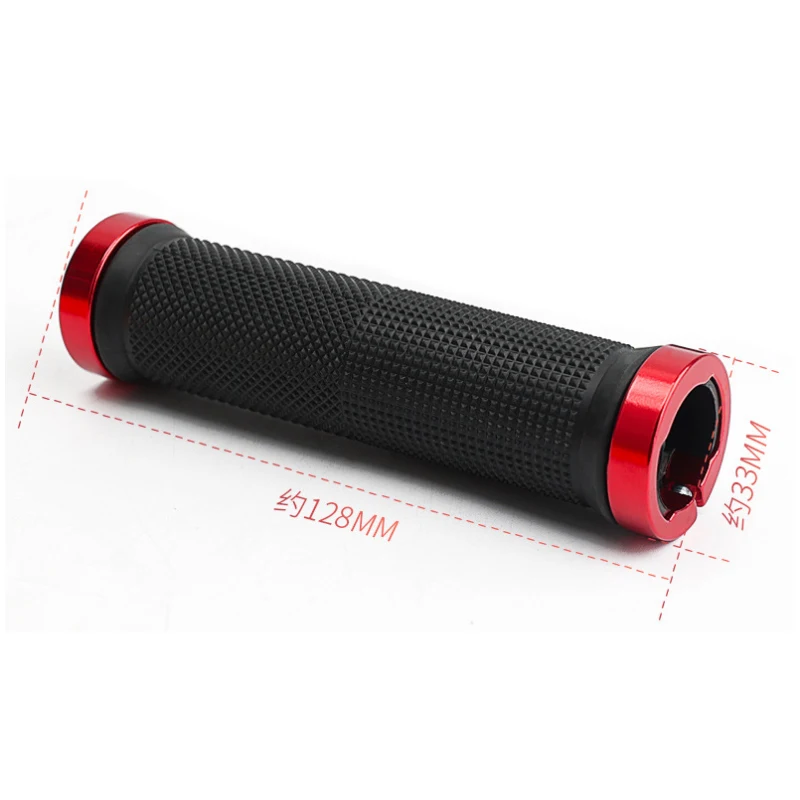 1 Pair Road/MTB Cycling Bicycle Handlebar Cover Soft Rubber Anti-slip Bike Handle Accessories Bilateral Locking Non-slip Grip