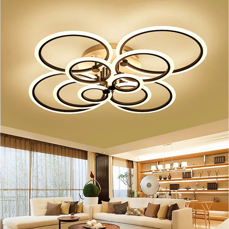 

White&Black Modern LED Ceiling lights For Living Room Bedroom Home Ceiling Lamp by sala Modern decor Led Lamp Lighting Luminaire