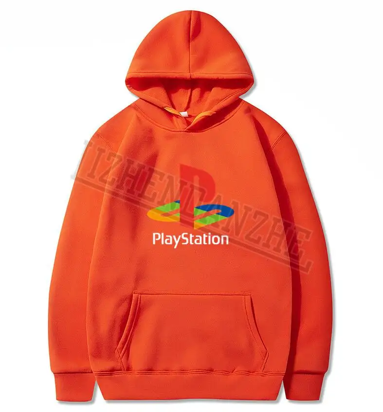 PS толстовки Xbox игровая playstation толстовки для мужчин весна осень уличная одежда в стиле хип-хоп Лето Чистый женский свитер Топ - Цвет: Оранжевый