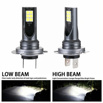 

New 2Pcs/Set H7 LED 12V 6000K 24000LM Car Headlight Conversion Globes Bulbs Beam 110W IP68 Waterproof CSP Chip Fog light Bulb