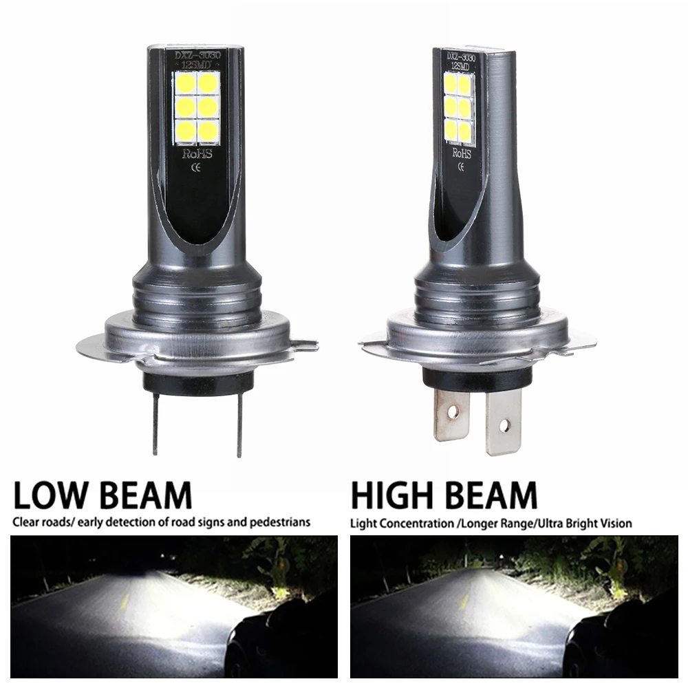 2Pcs H7 110W 24000LM LED Car Headlight Conversion Kit Globes Bulb Beam 6000K Set