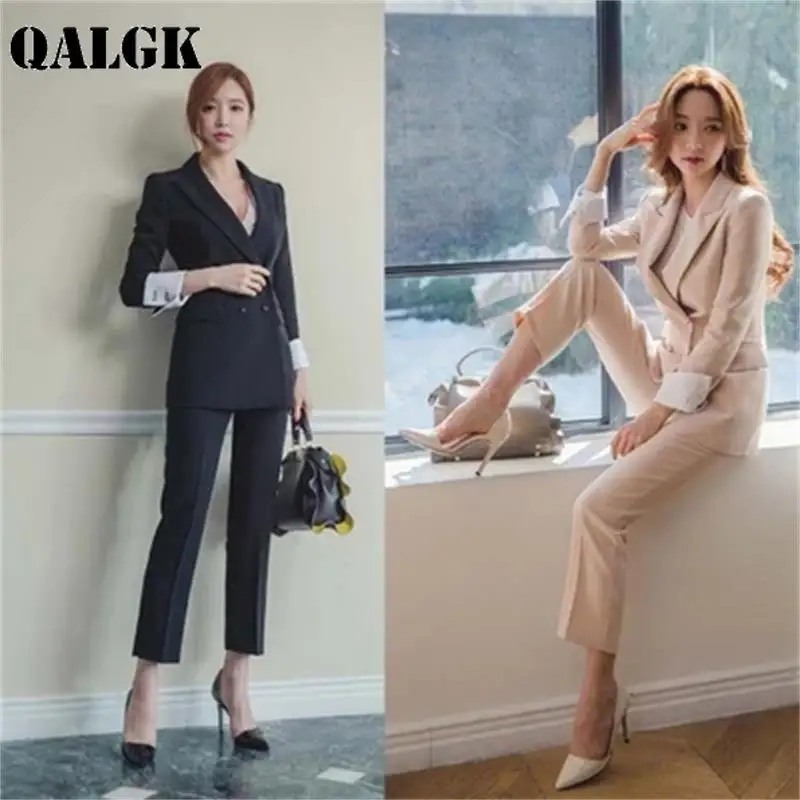 Mode vrouwen/двубортный костюм для отдыха; tweedelige Slanke tij; модель года