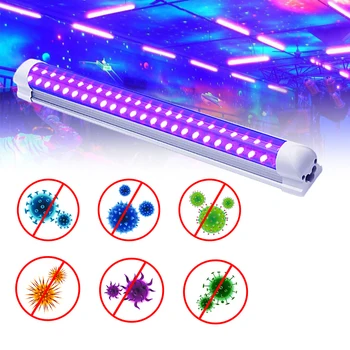 

UV Light Tube Blacklight 10W Ultraviolet lamp UVC Ozone Sterilizer Light Sterilize T8 Integrated Bulb Portable Bar