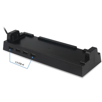 

Game Console Holder External Splitter Expansion Adapter 4 USB 2.0 HUB Dock for Nintendo Switch NS Stand