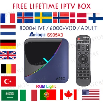 

FREE forever A95XF3 Air RGB Light IPTV Box Android 9.0 4GB 64GB Amlogic S905X3 Box 8K HD Netflix Media Server Android IPTv Box