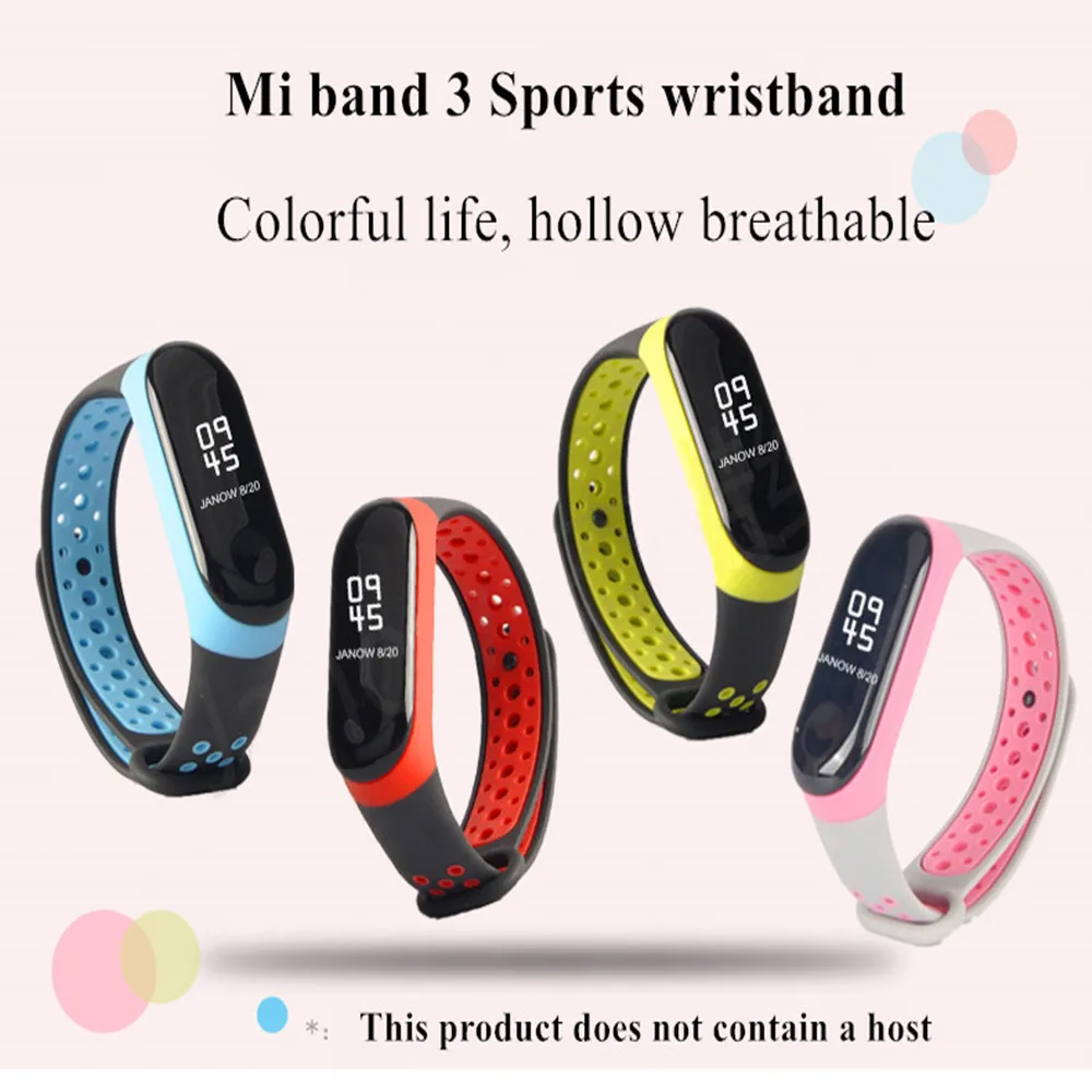 Для Mi Band 3 4 ремешок браслет спортивные силиконовые часы аксессуары band3 Браслет