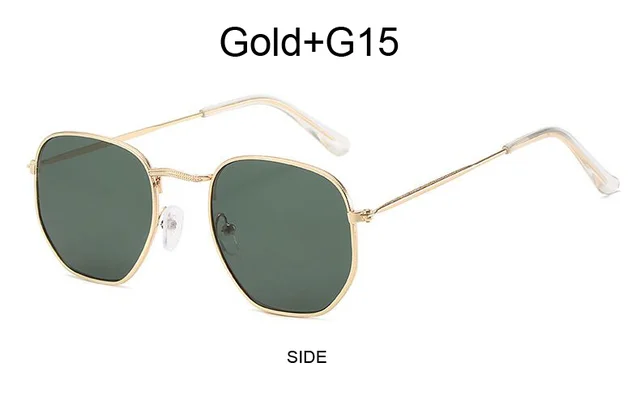 Designer Square Sunglasses For Men - Classic Metal Polygon Shades_voghion.com
