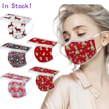 

50pc Unisex Adult's Mask Cover Mascarillas Disposable Dustproof Face Mask Cycling Protective 3-layer Hygiene Face Mouth Masks