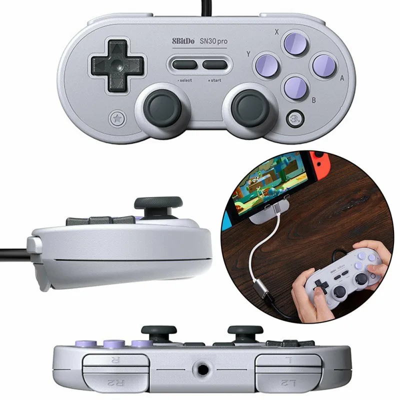 Портативный USB проводной контроллер, Вибрационный игровой джойстик для переключателя и для Windows с кабелем 1,7 м Новинка