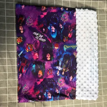 

Descendants 2 layers pattern patchworkminky soft thermal toddler child baby blanket bedding quilt swaddle