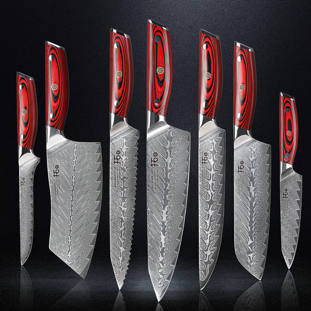 TURWHO 1-6PCS Kitchen Chef Knife Set Japanese Damascus Knife Kitchen High  Carbon VG10 Steel Santoku Bread Boning Utility Knives - AliExpress