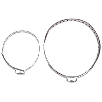 

2 Pcs Stainless Steel Drive Shaft CV Boot Clamp Kit for Car