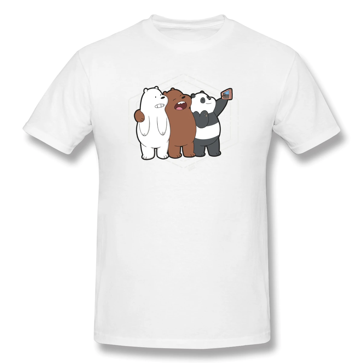 

Cute Panda Self-portrait t shirt men Casual Fashion Men's Basic Short Sleeve T-Shirt boy girl hip hop t-shirt top tees