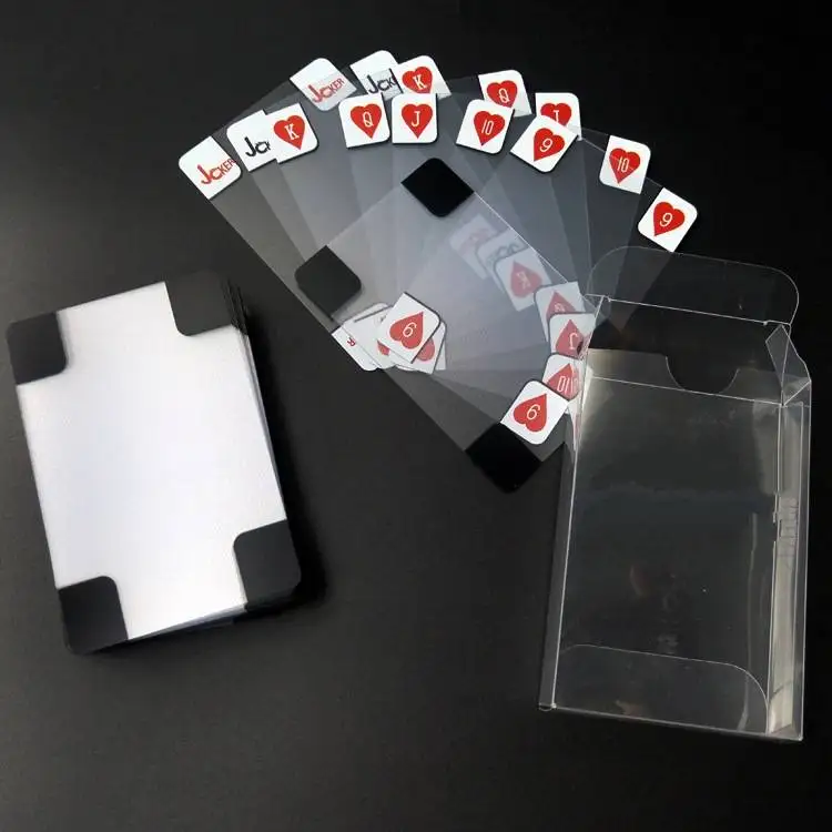 

New Board Game Creative Transparent Plastic Crystal Waterproof Poker Cards Games Entertainment Party For Adult Children