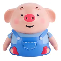 Новая Маленькая свинья робот Индуктивная линия Рисунок Игрушки с легкой музыкой обучающая игрушка с ручкой для рисования + usb кабель для