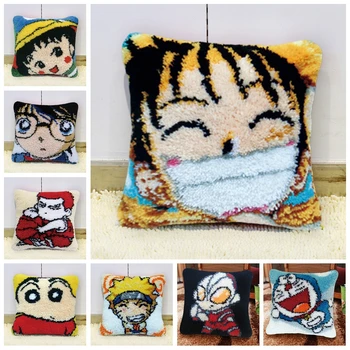 

One Piece Embroidery Pillow Luffy Button Package Needle For Carpet Embroidery DIY Everything For Handmade Latch Hook Cartoon