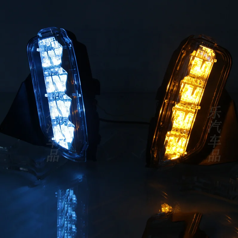 2 шт. светодиодный DRL для TOY0TA Vios Автомобильный светодиодный DRL Дневной ходовой свет накладка на Противотуманные фары и водонепроницаемый провод жгута