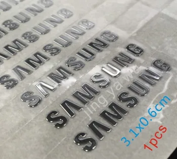 

Free shipping 3.1X0.6cm 1pcs / lot Silver Samsung logo metal paste Samsung galaxy S3 s4 s5 metal stickers Samsung logo