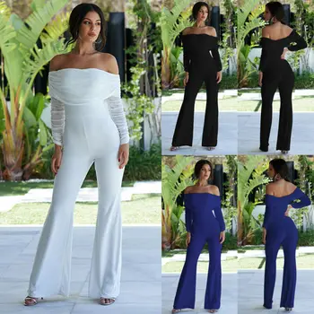 

New Jumpsuit Fashion Lady strap wide legs Bodycon Boho Jumpsuit Romper Trousers Clubwear /BY