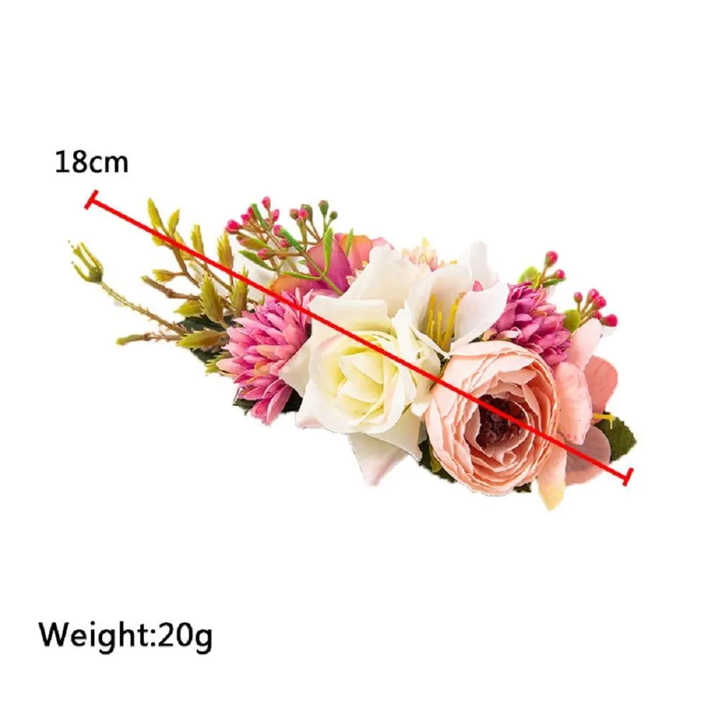 Bridal Headwear Hair Comb Boho Rustic Wedding Floral Women Flower Hairpins 1Pcs