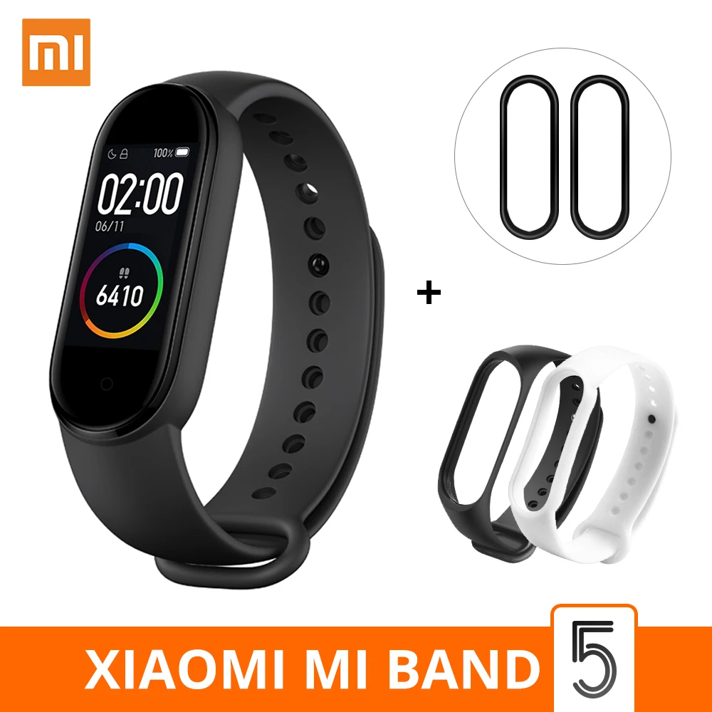 

Xiaomi Mi Band 5 Smart Bracelet Bluetooth AMOLED Screen Miband 5 Waterproof Smartband Fitness Traker Sport Smart Band