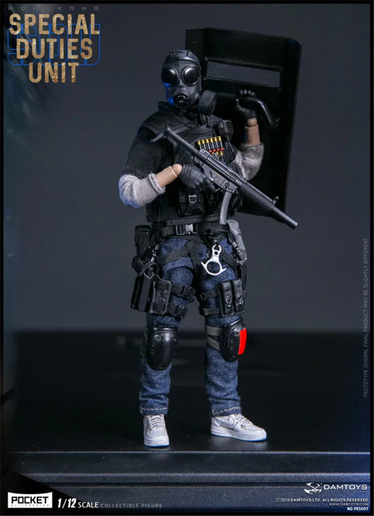 DAMTOYS PES007/PES008 1/12 Scale Hongkong SDU Fai Sir Sam Sir Male Police Action Figures Model Collections DAMTOYS PES007/PES008 1/12 Scale Hongkong SDU Fai Sir Sam Sir Male Police Action Figures Model Collections