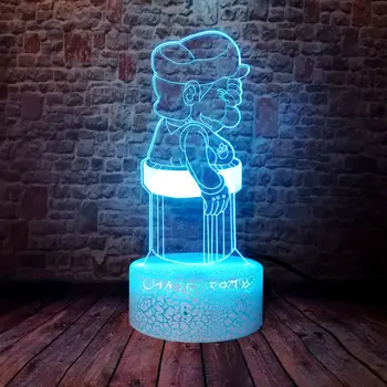 

Flashing 3D Illusion LED Desk Kids Nightlight Colorful Changing Light Super Mario Cartoon Figure Toys