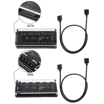 

AURA SYNC 5V 3-pin RGB 10 Hub Splitter SATA Power Adapter for GIGABYTE MSI A SUS K1AB