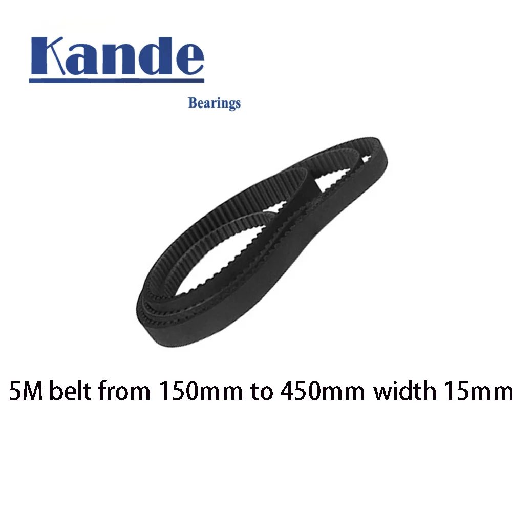 3D Printer HTD 5M Closed Loop Rubber Timing Belt 150 200 220 250 270 290 295 300 325 350 375 400 410 425 450mm Width 15mm HTD 3M