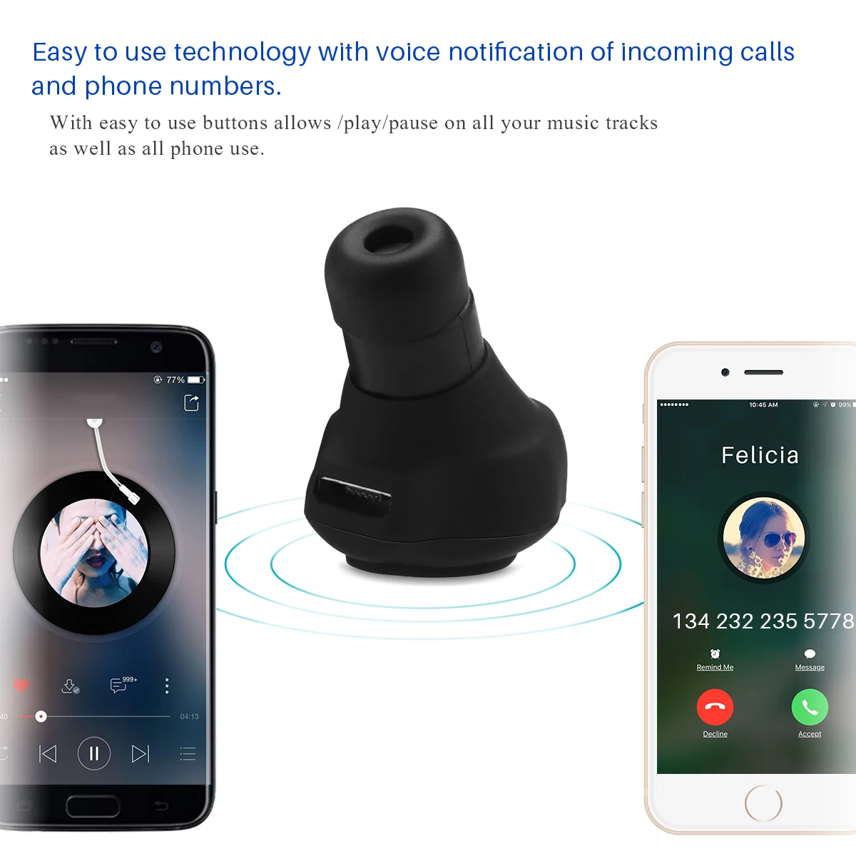 Mini TWS Twins Wireless In-Ear Stereo Bluetooth 4.1 Earphones Earbuds Headset Mini Bluetooth Earphone With Microphone