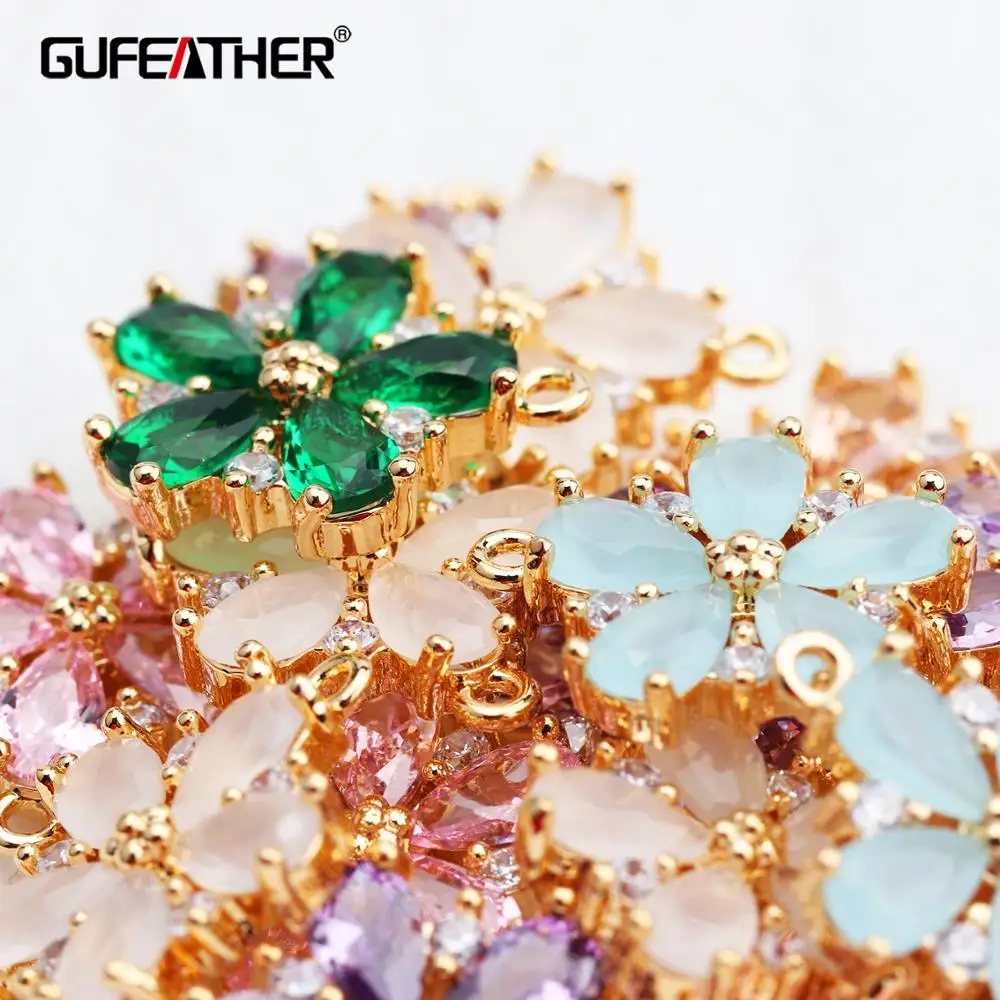 GUFEATHER M609 ювелирные аксессуары 18k позолота 0 3 мкм diy циркон кулон кольцо серьги