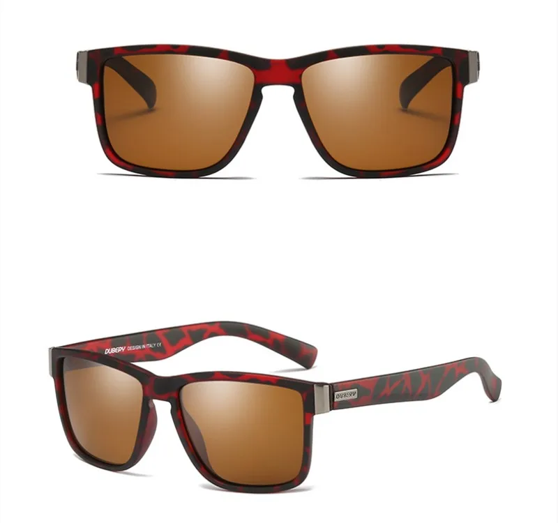 DUBERY поляризационные солнцезащитные очки, солнцезащитные очки для рыбалки, кемпинга, пеших прогулок, мужские солнцезащитные очки для мужчин, Ретро стиль, Дешевые Роскошные брендовые дизайнерские очки - Цвет: D