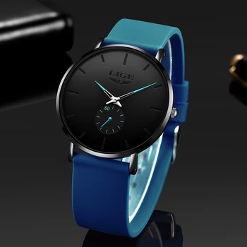 

2020 LIGE Men Watches Simple Fashion Silicone Strap Watch Men Casual Waterproof Sport Clock Male Quartz Watch Relogio Masculino