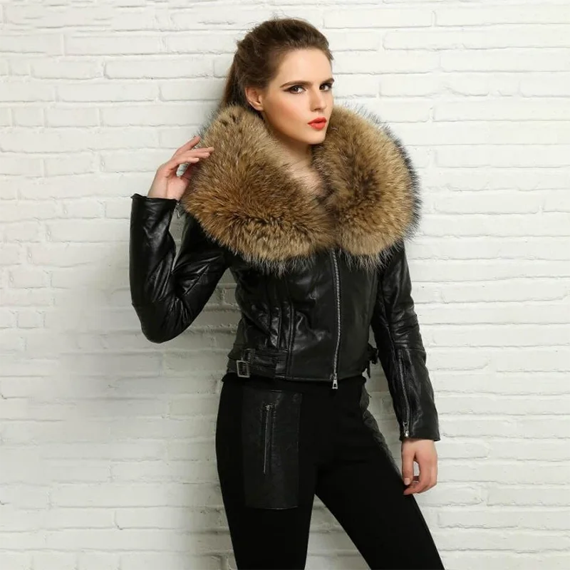 women's leather jacket with fur (2)