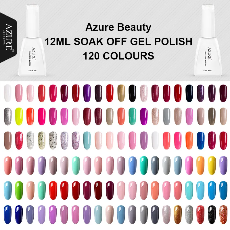 Azure Beauty 120 цветов Гель лак для ногтей дизайна Сделай Сам длинный дизайн ластиг