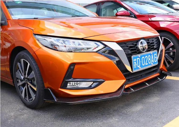 Для Nissan Sentra SYLPHY передний бампер диффузор защитные бамперы задняя надрезаемая подкладка, ABS Материал набор бампер задняя губа
