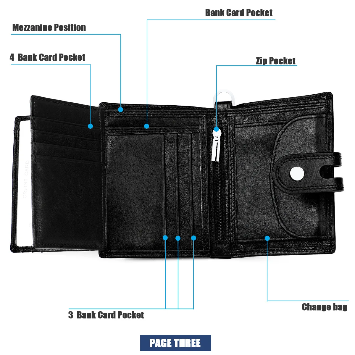 Cow Leather Men Wallets with Coin Pocket Vintage Male Purse Function Brown Genuine Leather Men Wallet with Card Holders