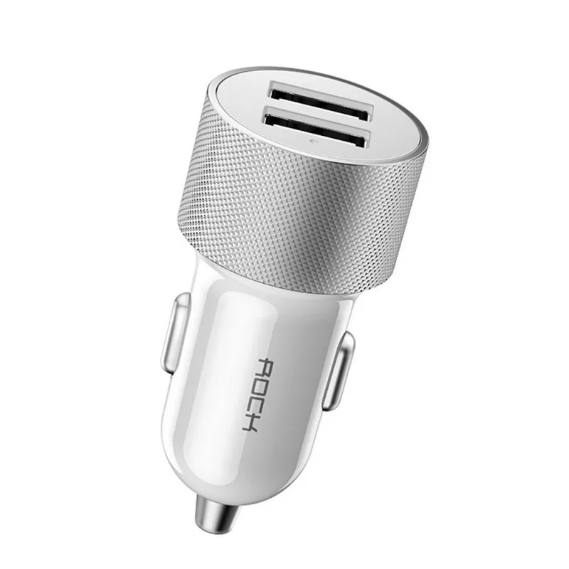 ROCK автомобильное зарядное устройство QC 3,0 Быстрая зарядка двойной USB для Iphone X 7 8 IPad Универсальный для Xiaomi samsung huawei Быстрая зарядка 5V 3.4A